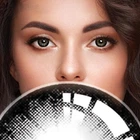 Черные линзы с диоптриями ELITE Lens "Блэк Найт" 2 шт. -6.0