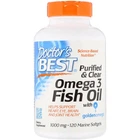 Жирные кислоты Doctor's Best Рыбий жир Омега-3 Omega 3 Fish Oil with Goldenomega 1000 мг 120 капсул
