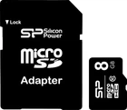 Карта памʼяті Silicon Power microSDHC 8GB UHS-I U1 + SD-адаптер (SP008GBSTH010V10SP)