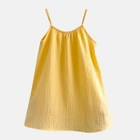 Дитячий літній мусліновий сарафан для дівчинки Babydream sarlarge3 128 см Жовтий (ROZ6501037708)
