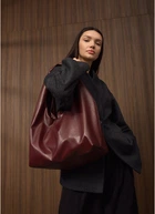 Женская сумка Хобо со съемным кошельком из экокожи SAMBAG Бордовая (38970371634)