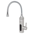 Проточный водонагреватель WEZER SDS-F06T для кухни, рефлект.излив, нержавеющая сталь, датчик темп., 3 кВт