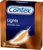 Презервативи латексні з силіконовою змазкою Contex Lights (особливо тонкі) 3 шт.(5060040300114)