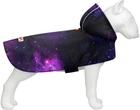 Дощовик-накидка з капюшоном для собак WAUDOG Clothes малюнок "NASA21", XXS, А 23-26 см, B 30-36 см, С 15-20 см (354-0148collar)