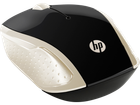 Мишка бездротова HP 200 Silk Gold Wireless Mouse, 3 кн., 1000 dpi, чорно-золотиста