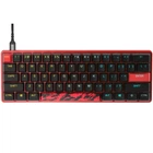 Игровая клавиатура механическая с оптическими переключателями, RGB подсветка, USB, алюминий, черно-красная