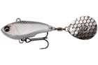 Тейл-спінер Savage Gear Fat Tail Spin 8см 24.0г, колір: White Silver (4201801001)