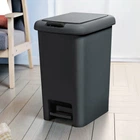 Ведро для мусора MBM HOME с крышкой и педалью BIN-01 45L ANTHRACITE антрацитовое