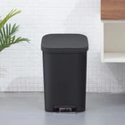 Ведро для мусора MBM HOME с крышкой и педалью BIN-13 12L ANTHRACITE Антрацитовое