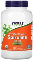 Натуральна добавка Now Foods Spirulina Спіруліна 500 мг таблетки