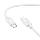 Кабель HOCO C to C Benefit 60W silicone charging data cable X122 |1m, 60W| White