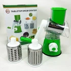 Овощерезка Tabletop Drum Grater Kitchen Master с 3 насадками, зеленая