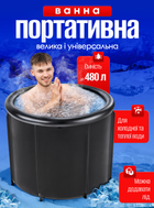 Ванна крижана льодова кріо басейн каркасний для крижаної льодяної ванни кріованна ice bath spa портативна надувна для оздоровлення загартування 80 см до 480 л