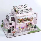3D конструктор Румбокс «Цветочная машинка Meet Flower Car» DIY 3D конструктор с LED-подсветкой и пылезащитным куполом (HP9993)