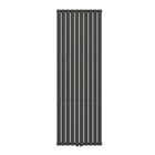 Вертикальний радіатор Ellipse Double 600х1800-10 (50 мм), anticor, чорний муар ( 11233 )
