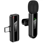 Петличний бездротовий мікрофон HOCO L20 Fair Type-C (Black) (242279)
