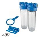 Подвійний магістральний фільтр для води Atlas Filtri DP DUO SX (TS) 3/4 "- 10" (ZA3110680)