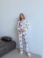 Жіноча домашня піжама "Норді" (сорочка+штани) COSY S Молочний (cosy4839111)