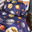 Простынь MirSon Полуторная Евро 150х220 см 17-0884 Astro World Kids Time Бязь (2200012199770)