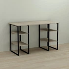 Письмовий стіл Ferrum-decor Карен 75x140x60 чорний ДСП Дуб Сонома 16мм (FRD-102051)
