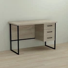Письменный стол Ferrum-decor Гарри 76x140x70 черный ДСП Дуб Сонома 32мм (FRD-103567)
