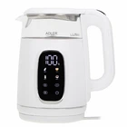 Электрический чайник Adler AD 1305 LED White/Silver – стеклянный чайник 1.7 л с терморегулятором 40–100°C