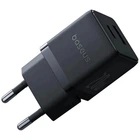 Сітчасте зарядне пристрій Baseus Palm Fast Charger C+U 20W EU Cluster чорний