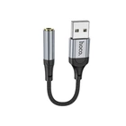 Аудіокабель HOCO LS36 Fresh external sound card USB to 3. 5 чорний