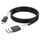 Кабель HOCO X82 USB to Micro 2. 4A, 1m, silicone, silicone connectors, чорний