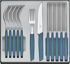 Набір столових приборів Victorinox Swiss Modern Table Set 12 предметів із синьою ручкою (6.9096.12W2.12)