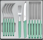 Набор столовых приборов Victorinox Swiss Modern Table Set 12 предметов с ручкой мятного цвета (6.9096.11W41.12)