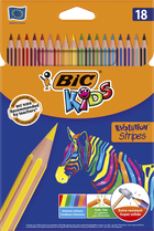 Набор цветных карандашей Bic "Kids Evolution Stripes" 18 шт полосатый корпус (bc950524)