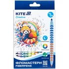 Фломастери двосторонні Kite Creative 24 кольори 12 шт (K-1151)