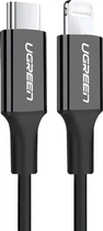 Кабель Ugreen US171 USB 2.0 Type-C M-Lightning M, 2 м, 3A, Black (UGR-60752)