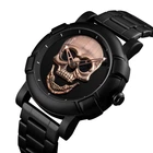 Оригінальний годинник Skmei Skull 9178 Black-Red Platina чоловічий кварцовий класичний наручний годинник з водонепроникністю (LIV-S_11C)
