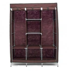 Складной тканевый шкаф органайзер Storage Wardrobe 88130 коричневый 130х45х175 см