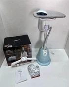 Отпариватель вертикальный для одежды со стойкой 3 л 3000W Zepline ZP-130 с регулируемой телескопической штангой, голубой