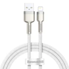 Дата кабель Baseus Cafule Metal USB to Lightning 2.4A (1m) (CALJK-A0) White