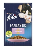 Влажный корм для кошек Felix Fantastic с форелью и зелеными бобами в желе 85 г