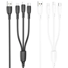 Кабель USB Borofone BX71 3-in-1 IP+Type-C+Micro Колір Чорний