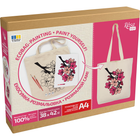 Набор экосумка-раскраска Rosa Talent Flowers 38х42см с красками по ткани