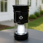 Фонарь светодиодный аккумуляторный кемпинговый с солнечной панелью 1W+6LED, переносная портативная складная лампа с функцией Power Bank для дома, дачи, рыбалки и походов Черный, CLS-5800T-Black