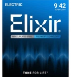 Струни для електрогітари Elixir 12000 Polyweb Nickel Plated Steel Super Light 9/42