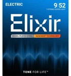 Струни для електрогітари Elixir 12007 Nanoweb Nickel Plated Steel 7-String Super Light 9/52