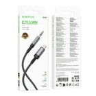 Кабель Aux Borofone BL24 Lightning Сiрий