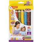 Карандаши цветные 3 в 1 ZiBi Baby Line Super Jumbo с точилкой в комплекте 6 цветов (ZB.2453)