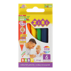 Олівці кольорові ZiBi Baby Line Mini Jumbo 6 кольорів (ZB.2450)