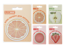 Блок бумаги для заметок с клейким слоем Buromax Fruits диаметр 70мм 30 листов (BM.2381-75)