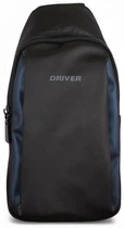Мужская барсетка черная водоотталкивающая сумка через плечо driver bag DE ESSE 51108