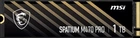 Накопичувач SSD MSI Spatium M470 Pro 1TB M.2 2280 NVMe PCIe 4.0 x4 3D NAND TLC (S78-440L0J0-P83) 311083